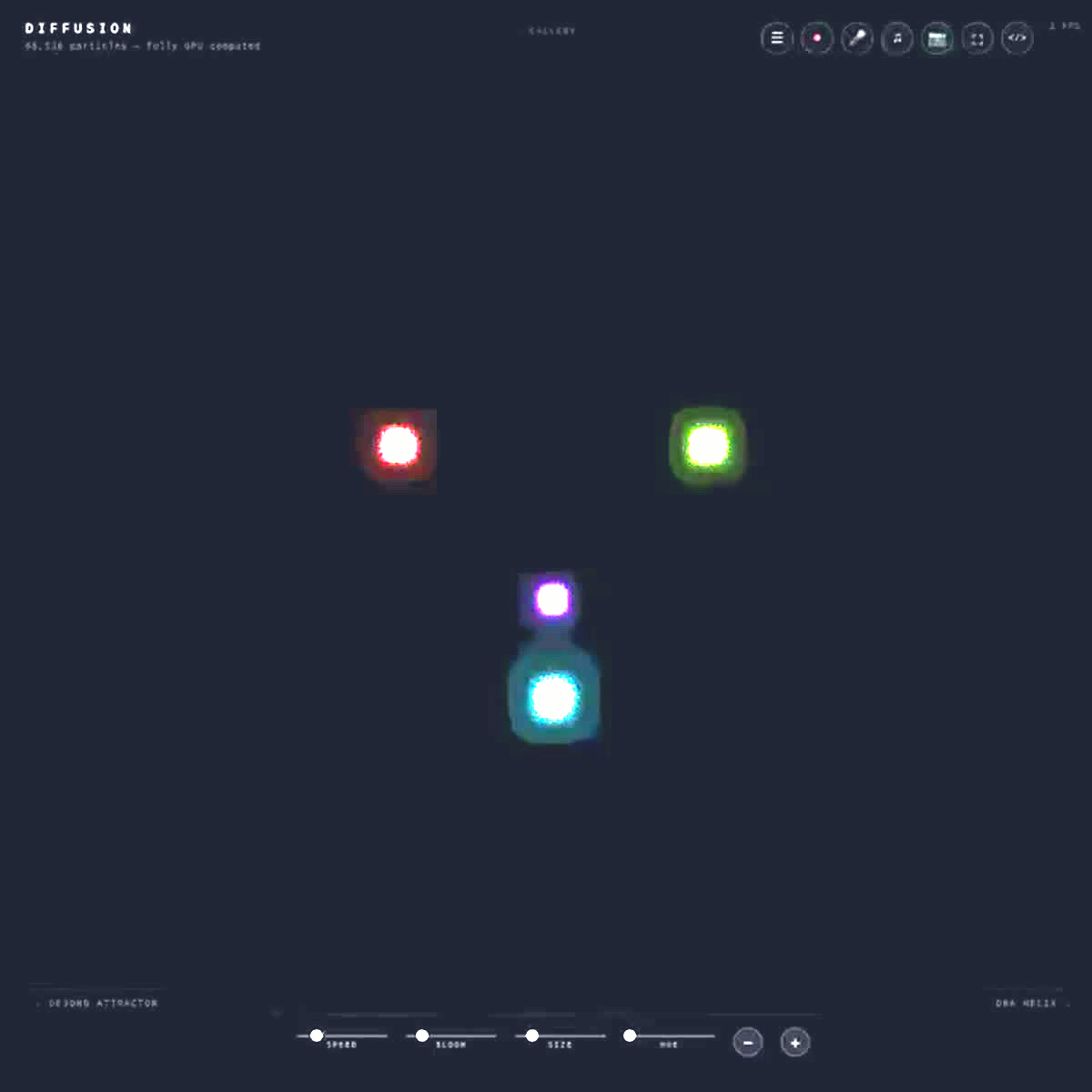Diffusion particle preview