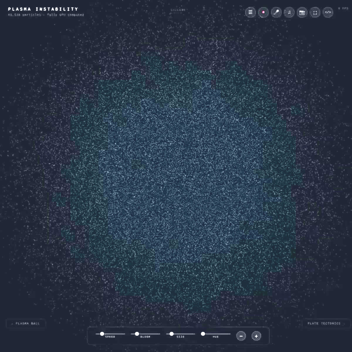 Plasma Instability particle preview