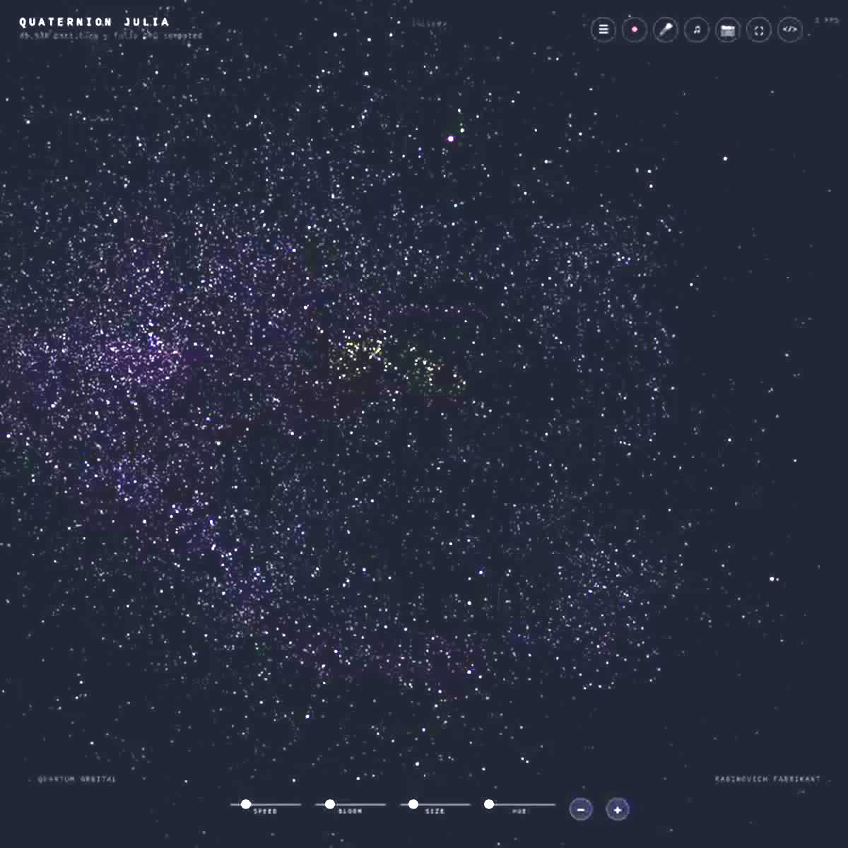 Quaternion Julia particle preview