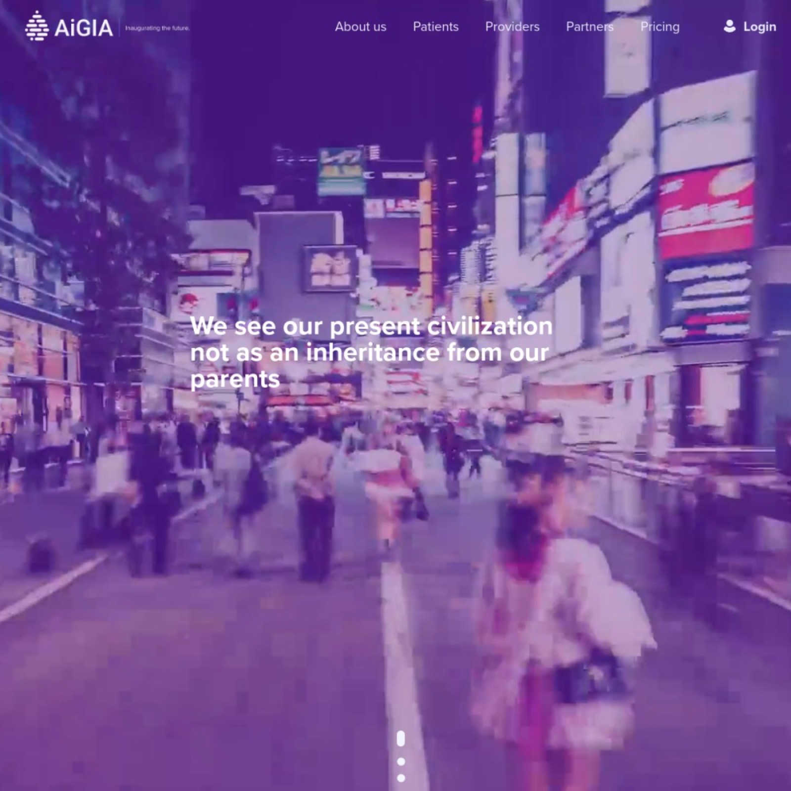 AIGIA Health website printscreen